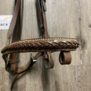 Rsd Braided Bridle, Braided Reins, stoppers *0 Flash, gc, stiff, xholes, creases, stains, scraped edges