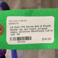 Soft TPE Plastic Belt & Plastic Buckle *gc, mnr stains, scraped edges, scratches
