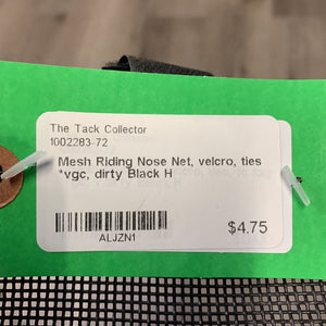 Mesh Riding Nose Net, velcro, ties *vgc, dirty