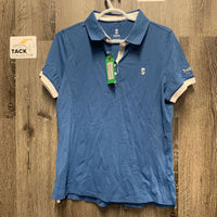 SS Polo Shirt, 1/4 Button Up *xc, mnr seam threads
