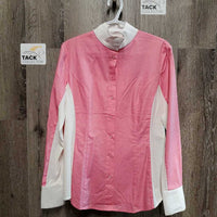 LS Show Sun Shirt, attached magnetic collar, mesh sides & sleeves *xc, crinkles
