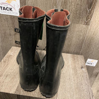 4 Buckle Pointed Toe Western Rubber Boot Covers *gc, lining rubs/holes, dirty, rusty, faded, stains