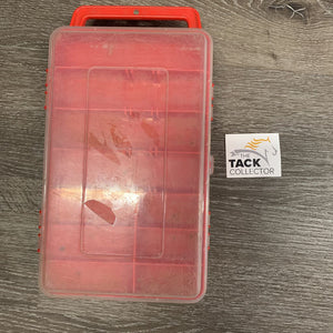 Double Sided Hvy Plastic Tackle - Cork Box *gc, dirty, stains, scratches, cracked lid