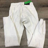 Full Sticky Seat Breeches, bling *vgc, mnr stains, pilly/linty, mnr stained/discolored seat & legs
