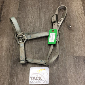 Thick Nylon Halter *v.faded/discolored, stains, frayed hole edges, dirty, fair