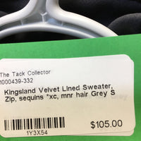 Velvet Lined Jacket Sweater, Zip, sequins *xc, mnr hair