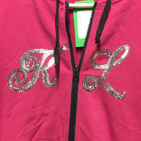 Light Jersey Jacket, hood, zip, sequins *vgc, mnr hair & fadinh, crinkled
