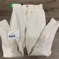 Full Seat Breeches *fair, dingy, older, v stained, dirt, undone stitching