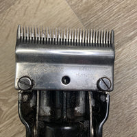 Body Clippers, tray, Blades: 4 top, 3 bottom *vgc, SOUND GREAT/WORK, hairy, cracked oil hole, No Box
