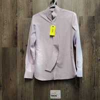 LS Show Shirt, Buttons, 2 Button Collars *gc, older, mnr stains, puckers