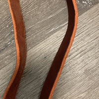 Pr Wide Kangaroo Leather Split Reins, spiral wrap loop end *like new