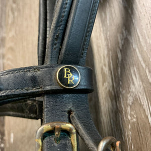 Rsd Padded Monocrown Bridle, Pr Rubber reins, buckles *0 Flash, gc, dirty, torn edge, tight keepers, rubs