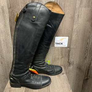 Zip Field Boots, 2 plastic forms *gc, mnr dirt, toe/heel scuffs, creases, rubs, elastics/laces taken in