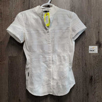SS Show Shirt, Buttons, 1 Button Collar *gc, older, crinkled/puckered collar, gc, mnr snags, pilly edges, curled/shrunk?
