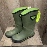 JUNIORS Pr Thick Rubber Boots *vgc, mnr dirt/scratches & scuffs