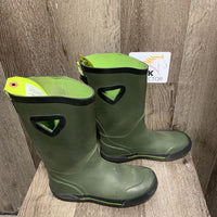 JUNIORS Pr Thick Rubber Boots *vgc, mnr dirt/scratches & scuffs
