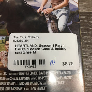 HEARTLAND: Season 1 Part 1 DVD's *Broken Case & holder, scratches
