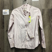 LS Show Shirt, 2 Button Collars *vgc, older, mnr stains, pits & puckered seams