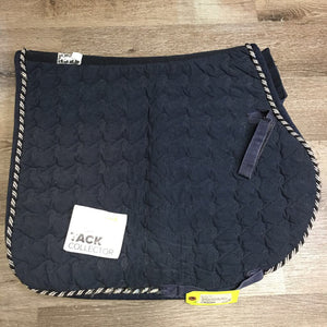 Quilt Velvety Jumper Saddle Pad *worn, pilly, rubs, mnr hair, faded, rubbed frayed piping