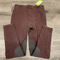 Hvy Cotton Breeches, Pull On *gc, older, faded, pilly knees, seat rubs/pills, v.puckered ankle elastics
