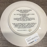 Georgia Jarvis Plate "The Hay Sleigh Kids" #1884/7500 *xc, dusty