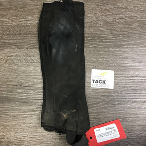 Found other Chap in Garment Bag: Put with FZA5N7 -1 ONLY Micro Suede Half Chaps *dirty, peeling, cracking, pilly edges, scratches/slices, marker