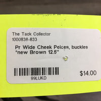 Pr Wide Cheek Peices, buckles *new