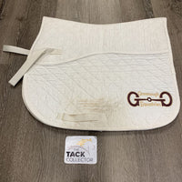 Padded Quilt Jumper Saddle Pad Embroidered *gc, dingy, mnr hair, stained, binding tears, pilling
