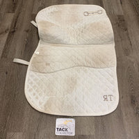 Padded Quilt Jumper Saddle Pad Embroidered *gc, dingy, mnr hair, stained, binding tears, pilling
