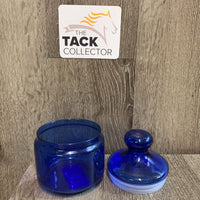 Glass Treat Jar, Lid *vgc, scuffs, hard water spots, mnr dust
