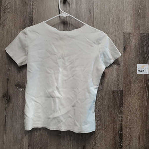 SS Cotton T Shirt *gc, sm stain, peeled logo, dingy, older