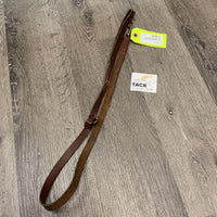 Flat Leather Dog Leash, handle *dirt, undone stitching, knotted, dry, stiff, rubs, scraped edges, mnr scratches