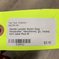 Nylon Dog Headcollar, slip nose, adjustable *discolored, gc, faded, torn label
