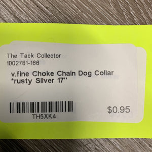 v.fine Choke Chain Dog Collar *rusty