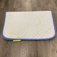 Quilt Baby Saddle Pad *gc, stains, rubbed edges, mnr dirt & hair, poorly stitched edges

