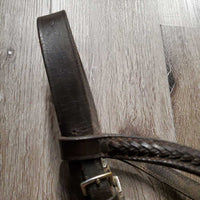 Rsd Bridle, Braided nose & browband, Curb Reins *broken laces, cracks, v.loose keepers, v.stiff, dry, xholes, scrapes, fair
