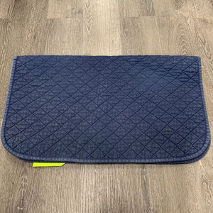 Quilted Baby Saddle Pad *gc, faded, dirt, stains, hair, puckered, rubbed clumpy edges