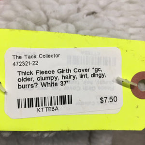 Thick Fleece Girth Cover *gc, older, clumpy, hairy, lint, dingy, burrs?