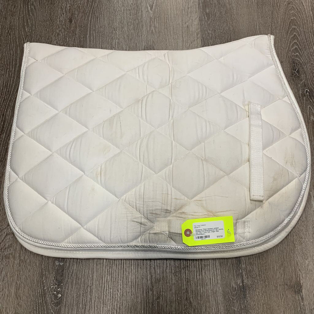 Thick Quilted Jumper Saddle Pad Embroidered *gc, stains, mnr dirt, v mnr hair, edge rubs