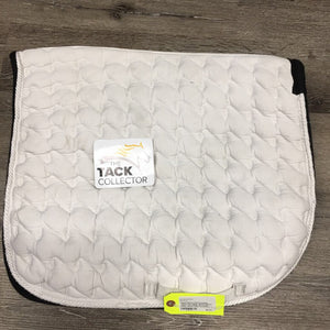 Thick Dressage Saddle Pad, piping "Equi-Products" *older, clean, dingy, gc, frayed piping, shrunk/curled