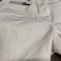 Euroseat Breeches *gc, stains, dingy, pulled seat seam, discolored seat & legs