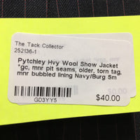 Hvy Wool Show Jacket *gc, mnr pit seams, older, torn tag, mnr bubbled lining
