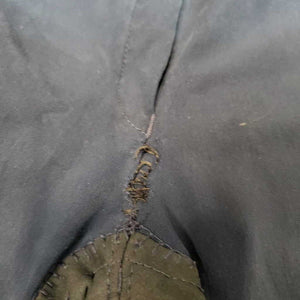 Full Seat Breeches *unstitched seat seam & belt loop, v.faded, puckeres, older, gc