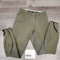 Full Seat Breeches *older, stains, faded, undone seat stitching/hole, stretched seat, shrunk?, fair
