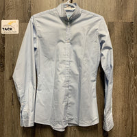 LS Show Shirt *0 collar, gc, pits, mnr stains? & wrinkles, older, seam puckers
