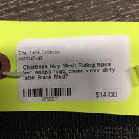 Hvy Mesh Riding Nose Net, snaps *vgc, clean, v.mnr dirty label
