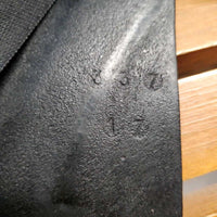 17 Adj *W - 5.75" Regal Dressage Saddle, Indie Equestrian Blue/Black Cover, Xlg Front Velcro Blocks, Wool Flocking, Rear Gusset Panels, Flaps: 16"L x 12"W Serial #: 337 17
