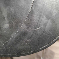 17 Adj *W - 5.75" Regal Dressage Saddle, Indie Equestrian Blue/Black Cover, Xlg Front Velcro Blocks, Wool Flocking, Rear Gusset Panels, Flaps: 16"L x 12"W Serial #: 337 17
