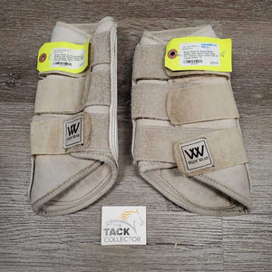 Pr Closed Boots, double lock velcro *clean, dingy, fair, stained, velcro: weak, hairy & frayed