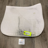 Thick Quilt Dressage Saddle Pad *gc, clean, stains, mnr hair, pilling, edge rubs, cut tabs, threads